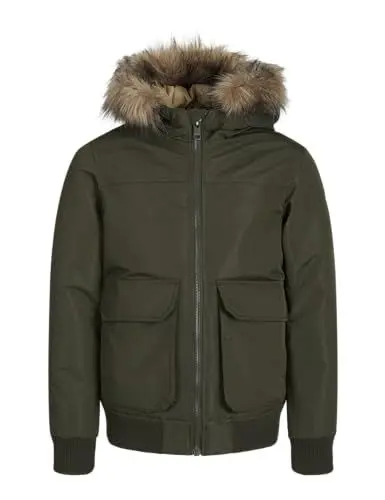 Produktbild: JACK&JONES JUNIOR Jungen JJECONSTRUCT Detachable FUR Bomber JNR Jacke, Rosin, 164