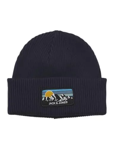 Produktbild: JACK&JONES JUNIOR Jungen Jacpeak Beanie Jnr Strickmütze, Navy Blazer, L-XL EU