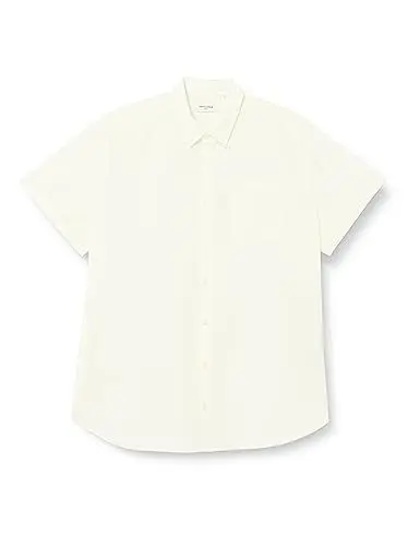 Produktbild: JACK&JONES PLUS Herren JORTULUM Linen Shirt SS PLS Hemd/Bluse, Cloud Dancer, 4XL