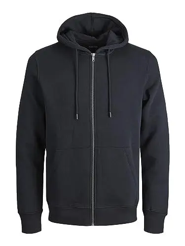Produktbild: JACK&JONES PLUS Herren Jjebradley Sweat Zip Hood Noos Pls Sweatshirt-Jacke, Black, 5XL Größen