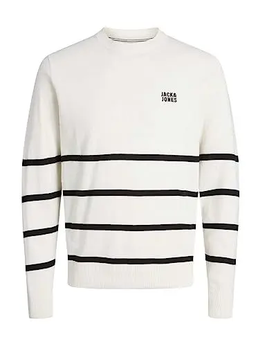 Produktbild: Jack & Jones Herren Jcotwill Knit Crew Neck Strickpullover, Marshmallow, XL