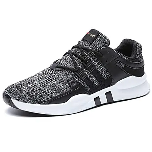 Produktbild: JACKSHIBO Schuhe Sneaker Herren Laufschuhe Damen Leicht Sportschuhe Gym Turnschuhe Outdoor Atmungsaktiv Freizeit Fitnessschuhe, 01 Grau 43 EU