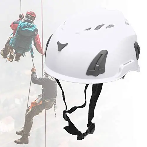 Produktbild: Jacksing Kletterhelm, verstellbare PP + EPP Strapazierfähige tragbare Kletter-Sicherheitskappe mit abnehmbarem dickem Innenfutter für Outdoor-Bergsteigen zum Klettern(White)