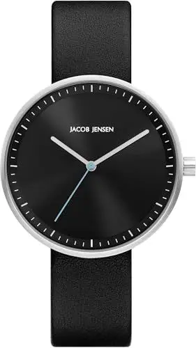 Produktbild: Jacob Jensen Damen Analog Quarz Uhr mit Leder Armband JJ286