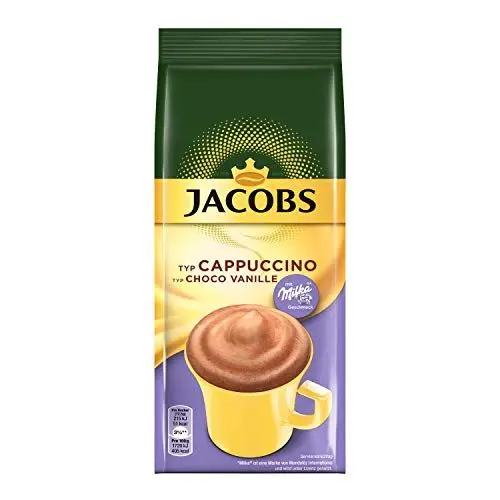 Produktbild: Jacobs Cappuccino Choco Vanille, 12 x 500 g Kaffeespezialitäten im Nachfüllbeutel