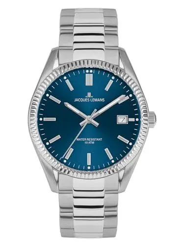 Produktbild: JACQUES LEMANS Herren-Armbanduhr Derby Edelstahl/Blau 50-3C