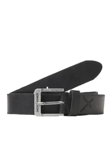 Produktbild: JACK & JONES Legerer Echtleder Gürtel Klassischer Leather Belt mit Löcher JACROCK