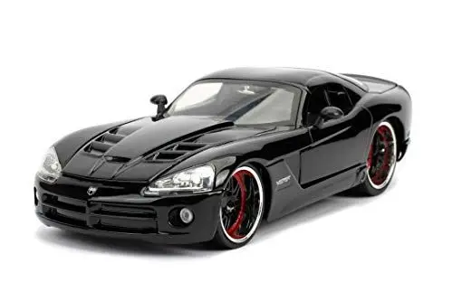 Produktbild: Jada Toys 253203057 Fast & Furious Letty's Dodge Viper SRT-10, Auto, Tuning-Modell im Maßstab 1:24, zu öffnende Türen, Motorhaube und Kofferraum, Freilauf, glänzend schwarz
