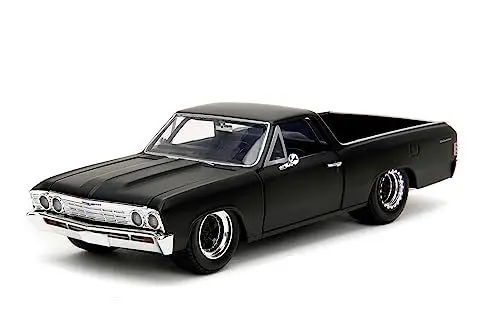 Produktbild: Jada Toys Fast and Furious Auto EL Camino (1:24, schwarz) - Chevrolet EL Camino 1967 aus dem Film Fast & Furious 10, Die Cast Auto ab 8 Jahre mit Teilen zum Öffnen, 19cm