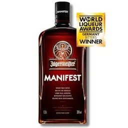 Produktbild: Jägermeister MANIFEST - 1 x 0,5l Superpremium Kräuterlikör 38% Vol. - Perfektion manifestiert mit einem anders gereiften Aroma – Im Eichenfass gelagert – Das Original aus Wolfenbüttel