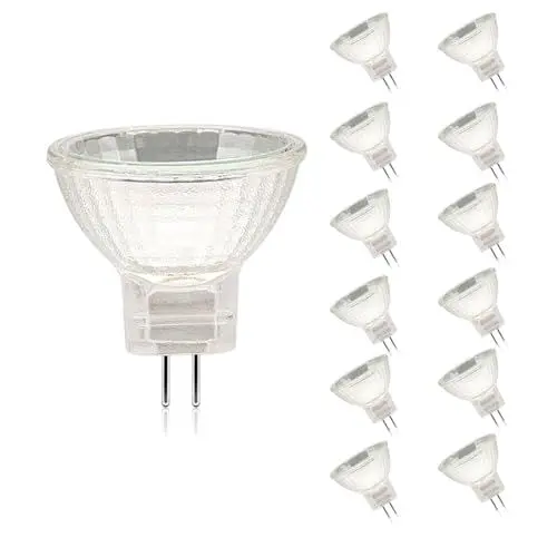 Produktbild: Jaenmsa MR11 Halogen Leuchtmittel, MR11 12V 20W 12 Stück, GU4 20W Halogenstrahler 2700K Warmweiß, MR11 Halogenlampen Dimmbar, Halogen Reflektor Glühbirne Bi Pin, Deckenglühbirnen 280LM