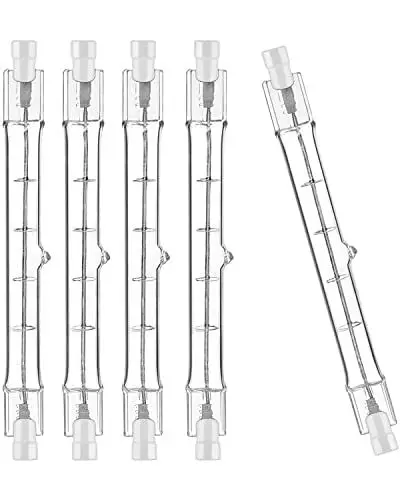 Produktbild: Jaenmsa R7S Halogen Leuchtmittel 118mm 200W 230V, 5er Pack Halogenstab R7S 118mm, Halogen Birne r7s Dimmbar Halogenstablampe für baustrahler, Arbeit Landschaftsbeleuchtung,Wohnzimmerleuchten