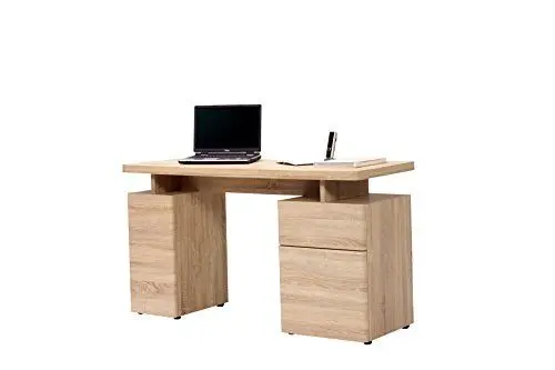 Produktbild: Jahnke CU-Libre 140 Ei SÄGERAU Schreibtisch, E1 Spanplatte, Dekorbeschichtung, Metall, Eiche sägerau nachbildung, 140 x 55 x 76 cm