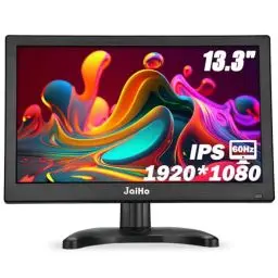 Produktbild: JaiHo 13,3 Zoll Klein HDMI Monitor, 1080P IPS Bildschirm (1920x1080), Full HD 60Hz LED Bildschirm Display mit HDMI/VGA/BNC, für Laptop/PC/CCTV/DVR/Xbox, Integrierten Lautsprechern