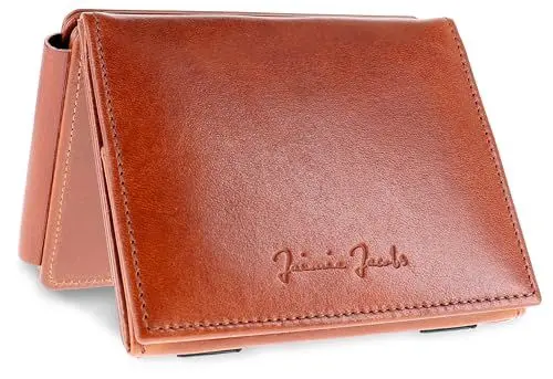 Produktbild: Jaimie Jacobs Flap Boy XL Magic Wallet mit Münzfach RFID-Schutz Geldbeutel mit Platz für 13 Karten (Dunkelbraun)