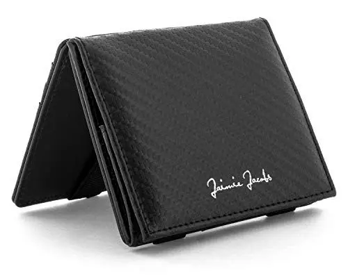 Produktbild: Jaimie Jacobs Flap Boy - Das Original - Magic Wallet mit Münzfach und RFID-Schutz Magischer Geldbeutel magisches Portmonaie Brieftasche mit Kleingeldfach Herren echtes Leder (Carbon)