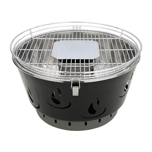Produktbild: JAK BBQ Airbroil XL J 101 Holzkohlegrill schwarz Tischgrill Holzkohlegrill mit einstellbarer Belüftung, inklusive Transporttasche, Outdoor Camping Grill