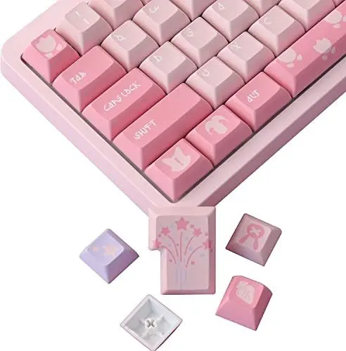 Produktbild: JakeTsai Keycaps,143 Tasten KCA Profil Custom Keycaps Set für Cherry MX Gateron Kailh Switches Mechanische Gaming Tastatur