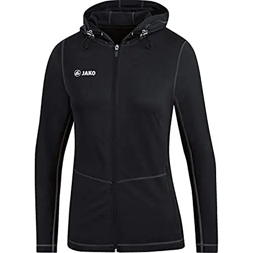 Produktbild: JAKO Damen Kapuzenjacke Run 2.0, schwarz, 42, 6875