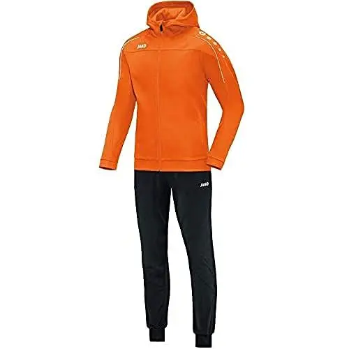 Produktbild: JAKO Trainingsanzug Damen Polyester Classico mit Kapuze Neonorange Gr. 46 - Jogginganzug 2-teilig für Sport und Alltag, Jogginghose & Trainingsjacke