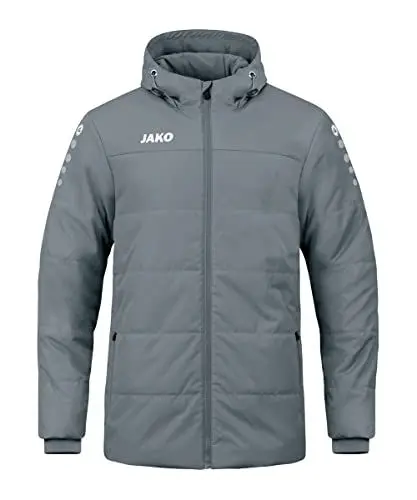 Produktbild: JAKO Herren Coachjacke Team mit Kapuze, Steingrau, M