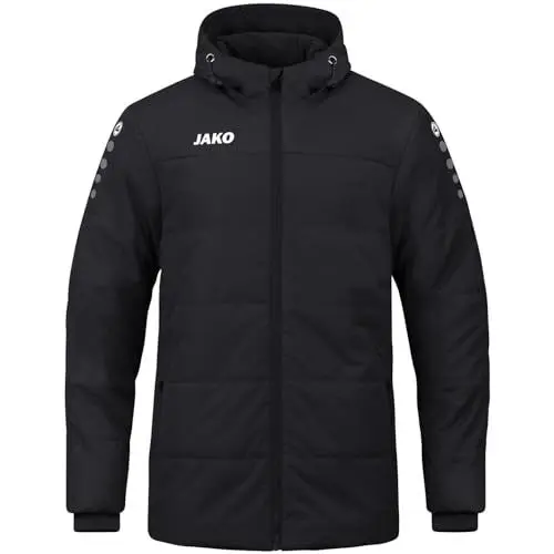 Produktbild: JAKO Herren Coachjacke Team mit Kapuze, Schwarz, L