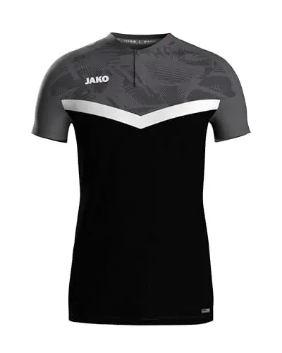 Produktbild: JAKO Herren Iconic Poloshirt, Schwarz/Anthrazit, L EU
