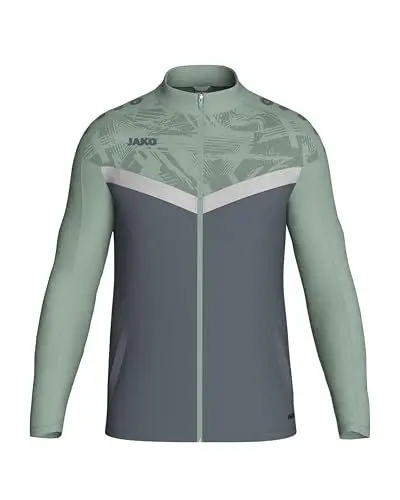 Produktbild: JAKO Herren Polyesterjacke Iconic Sportjacke, Anthra Light/mintgrün/soft Grey, XL EU