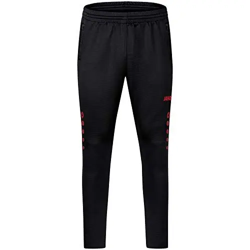 Produktbild: JAKO Herren Tracksuit Bottoms Trainingshose Challenge, Schwarz/Rot, M EU