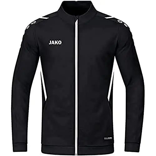 Produktbild: JAKO Kinder Polyesterjacke Challenge, Schwarz/Weiß, 128