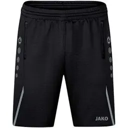 Produktbild: JAKO Unisex Kinder Træningsshorts Trainingsshort Challenge, Schwarz/Steingrau, 152 EU