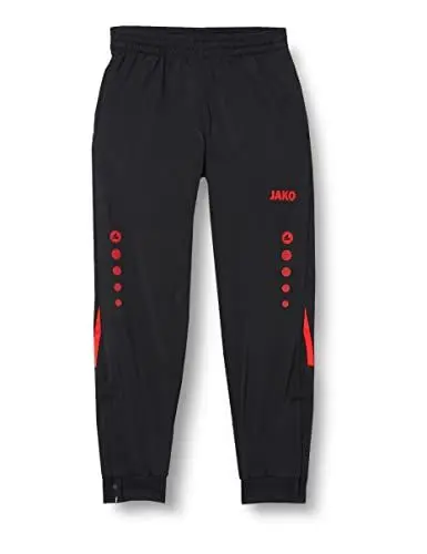 Produktbild: JAKO Unisex Kinder Polyesterbukser Polyesterhose Challenge, Schwarz/Rot, 140 EU