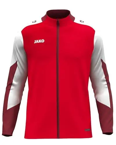 Produktbild: JAKO Unisex Polyesterjacke Dynamic, rot/weiß/dunkelrot, M