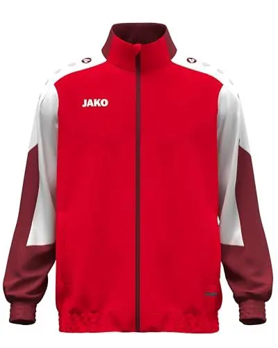 Produktbild: JAKO Unisex Webjacke Dynamic, rot/weiß/dunkelrot, M