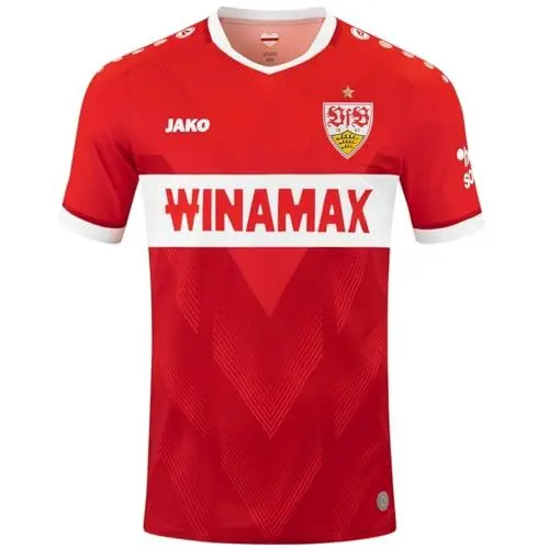 Produktbild: JAKO VfB Stuttgart Auswärtstrikot 24 25 rot VfB 1893 Away Shirt Fan Jersey Trikot, Größe:L