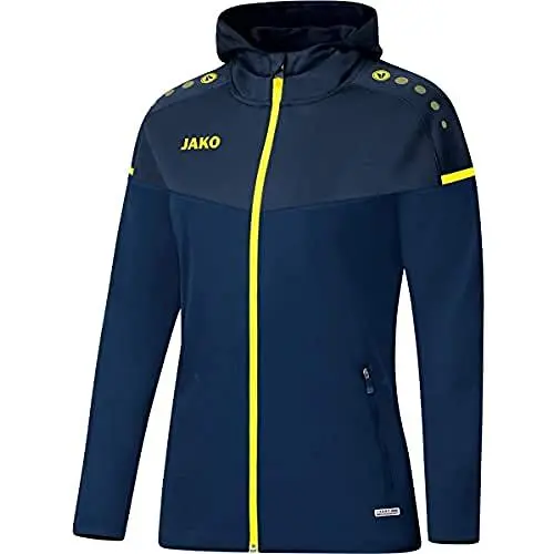 Produktbild: JAKO Damen Kapuzenjacke Champ 2.0, Marine/Darkblue/Neongelb, 38