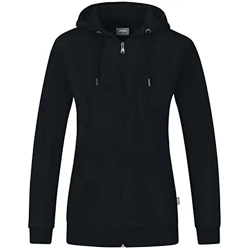 Produktbild: Jako Women Basic-/Kapuzen-Jacke Kapuzenjacke Organic, Schwarz, C6820-800, 38