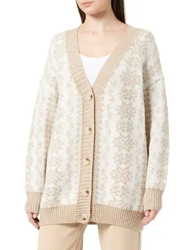 Produktbild: Jalene Women's Oversize Cardigan, Beige Creme, Medium/Large