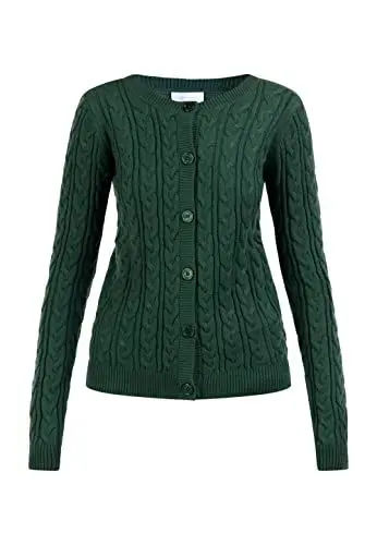 Produktbild: Jalene Women's Strickjacke, Dunkelgrün, XL/XXL