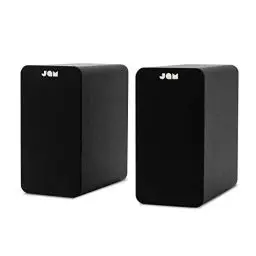 Produktbild: Jam Bluetooth Bookshelf Speakers - kompakte Regallautsprecher, Bluetooth-Lautsprecher mit AUX-IN, 8-mm Treiber, Aktivlautsprecher, satte Bässe, feine Akustik, Lautsprecher Boxen, Schwarz