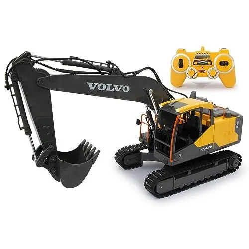 Produktbild: JAMARA 405055 - Bagger Volvo EC160E 2,4GHz - realistische Funktionen, jedes Gelenk einzeln steuerbar, realistische Sounds, 660 ° Turmdrehung, Auto-Standby-Modus, Gelb