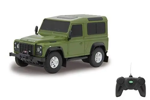 Produktbild: JAMARA 405154 - Land Rover Defender 1:24 2,4GHz - RC Auto, offiziell lizenziert, ca 1 Std fahren, 9 Km/h, perfekt nachgebildete Details, detaillierter Innenraum, hochwertige Verarbeitung, grün