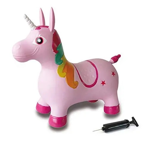 Produktbild: JAMARA 460316 Hüpftier Einhorn HoppyDoo - Spielzeug für Kinder, Hüpfspielzeug Baby Indoor/Outdoor, Geschenk für Kids, Gartenspielzeug, Bouncing, Pflegeleicht, BPA frei, mit Pumpe