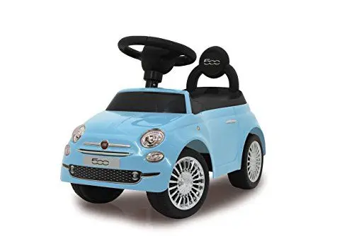Produktbild: JAMARA 460327 - Rutscher FIAT 500 blau - offiziell lizenziert, Kofferraum unter der Sitzfläche, Schub- und Haltegriff, Verschiedene Sounds, Hupe, originalgetreue Optik, wertige Verarbeitung