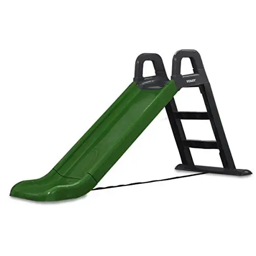 Produktbild: JAMARA 460354 - Fendt Rutsche - aus robustem Kunststoff, Rutschauslauf für sanfte Landungen, breite Stufen und Sicherheitsgriffe, Stabilisierungsgurt, grün
