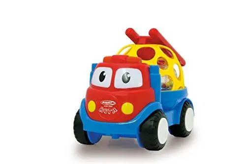 Produktbild: JAMARA 460465 - Rota Auto mit Leiter-Softball mit 360° Drehung und geometrischen Löchern, rotierende Kunststoffkugel, fördert motorische Fähigkeiten und fantasievolles Spielen, rot