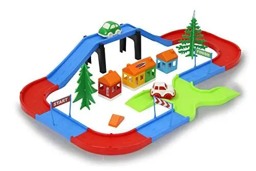 Produktbild: JAMARA 460578 - Steckbahn Starter Set 37 Teile - fördert spielerisch die feinmotorischen Fähigkeiten, leicht zu verbinden, Verschiedene Bahnen, aus robustem Kunststoff, bunt
