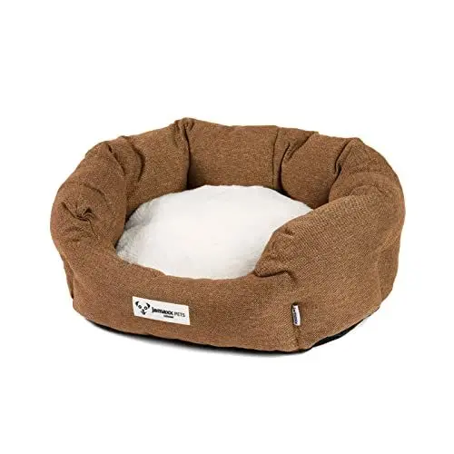 Produktbild: JAMAXX Hunde-Körbchen Bequem Weich, Wendekissen Waschbar Hundekorb Hundebett mit Komfort-Polsterung PDB2089 (50x40, Curry)