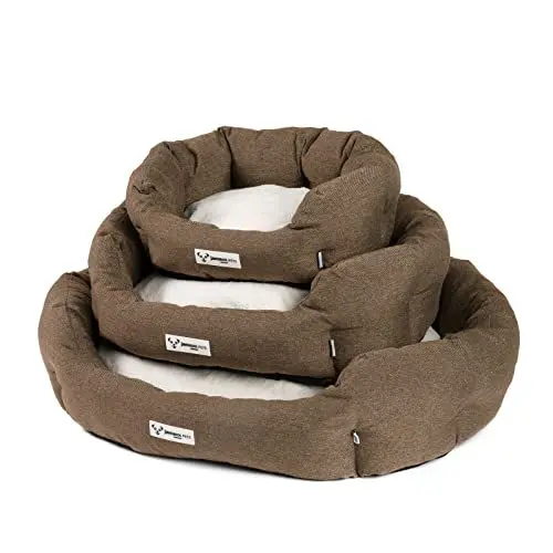 Produktbild: JAMAXX Hunde-Körbchen Bequem Weich, Wendekissen Waschbar Hundekorb Hundebett mit Komfort-Polsterung PDB2089 (L) 90x75 Berry