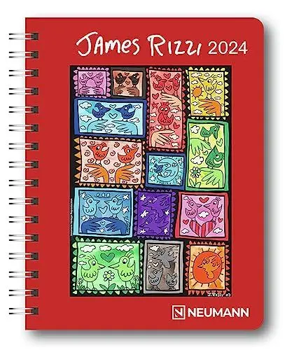 Produktbild: James Rizzi 2024 - Diary - Buchkalender - Taschenkalender - Kunstkalender - 16,5x21,6: Diary